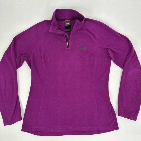 The North Face Women's Purple Athletic 1/4 Zip Fleece Activewear‎ Top Small/C38 - Picture 6 of 14
